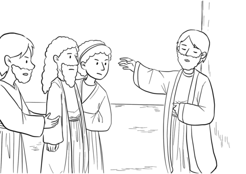 Acts 18 12 15 Paul Plants A Church At Corinth Coloring Page